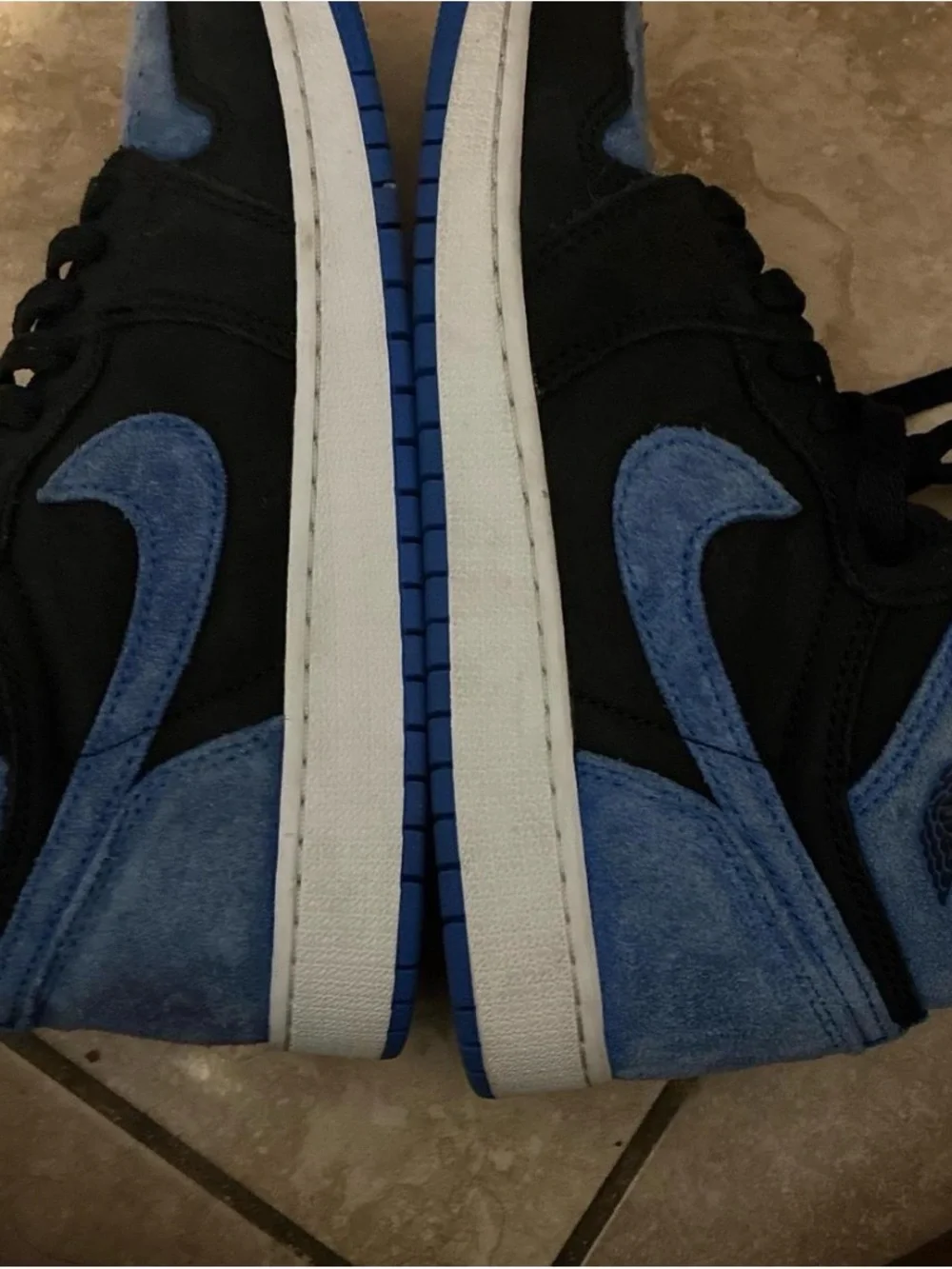 Jordan Men’s High-Top Sneakers in Black and Blue